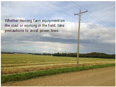 power pole standing at side of rural road